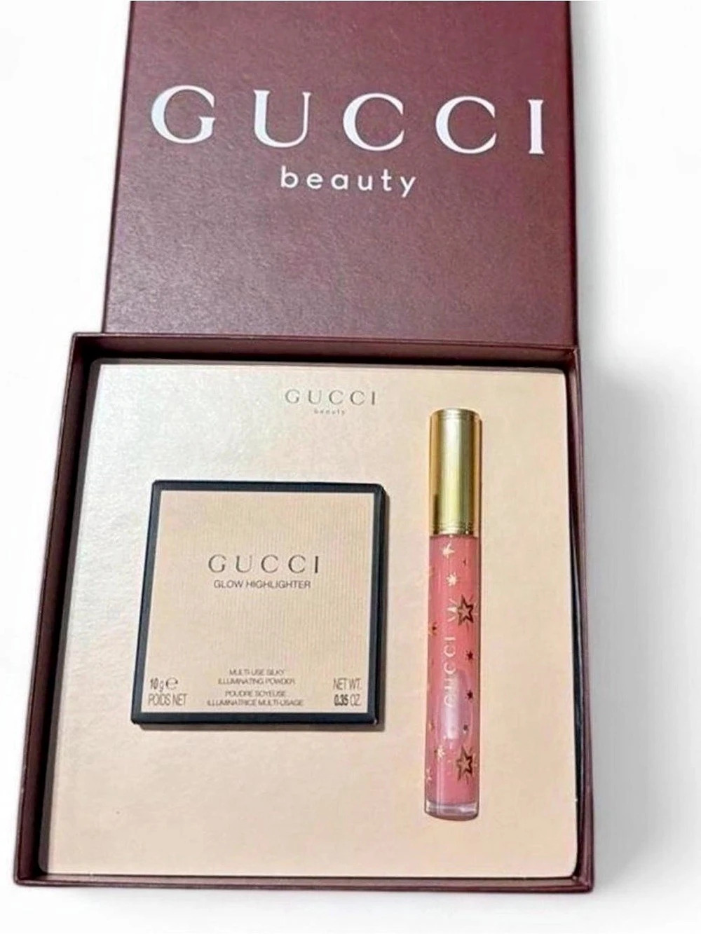 Gucci Glow Highlighter 04 Opal Pink Makeup Set